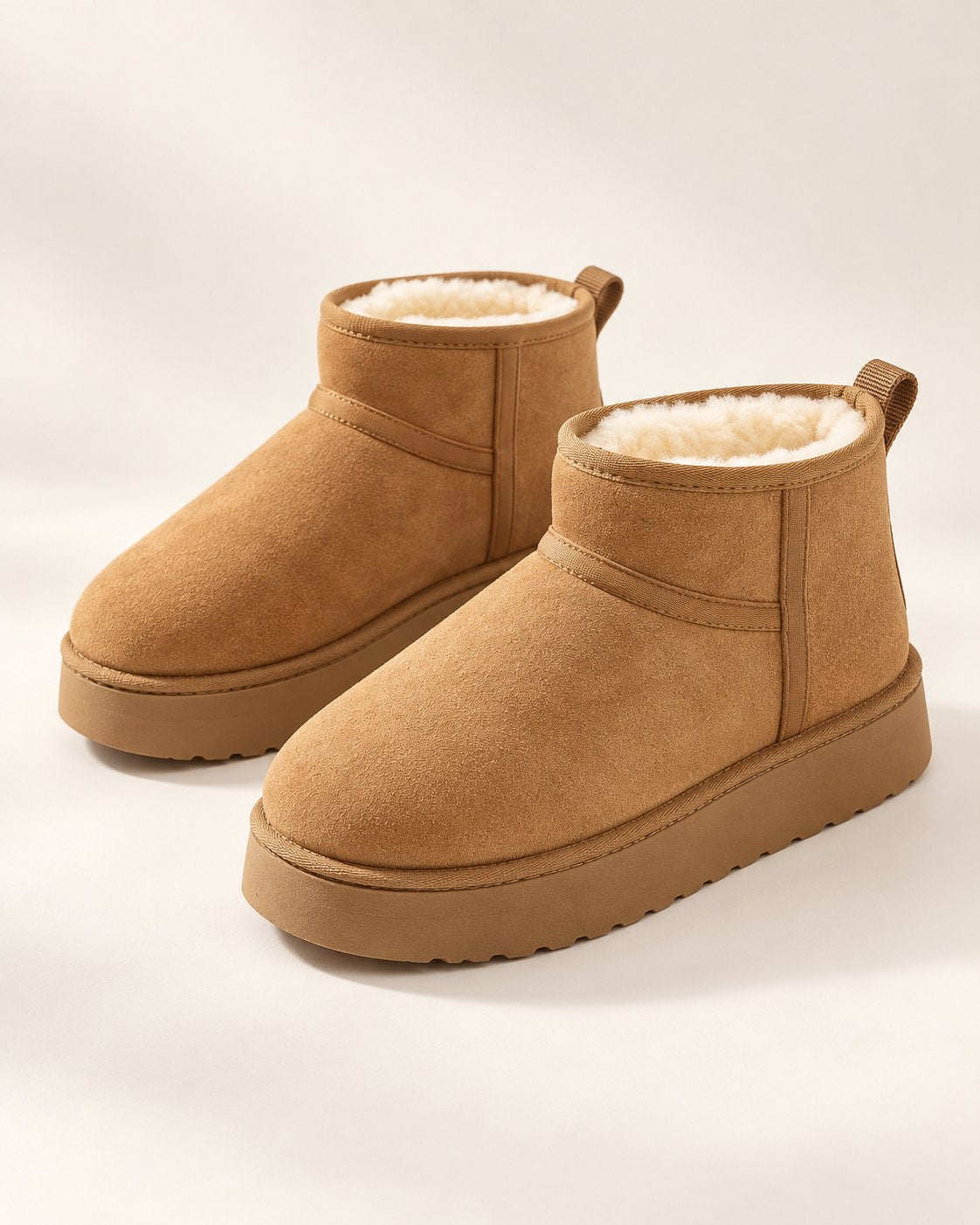 Sienna vinterboots i khaki, studiobilde