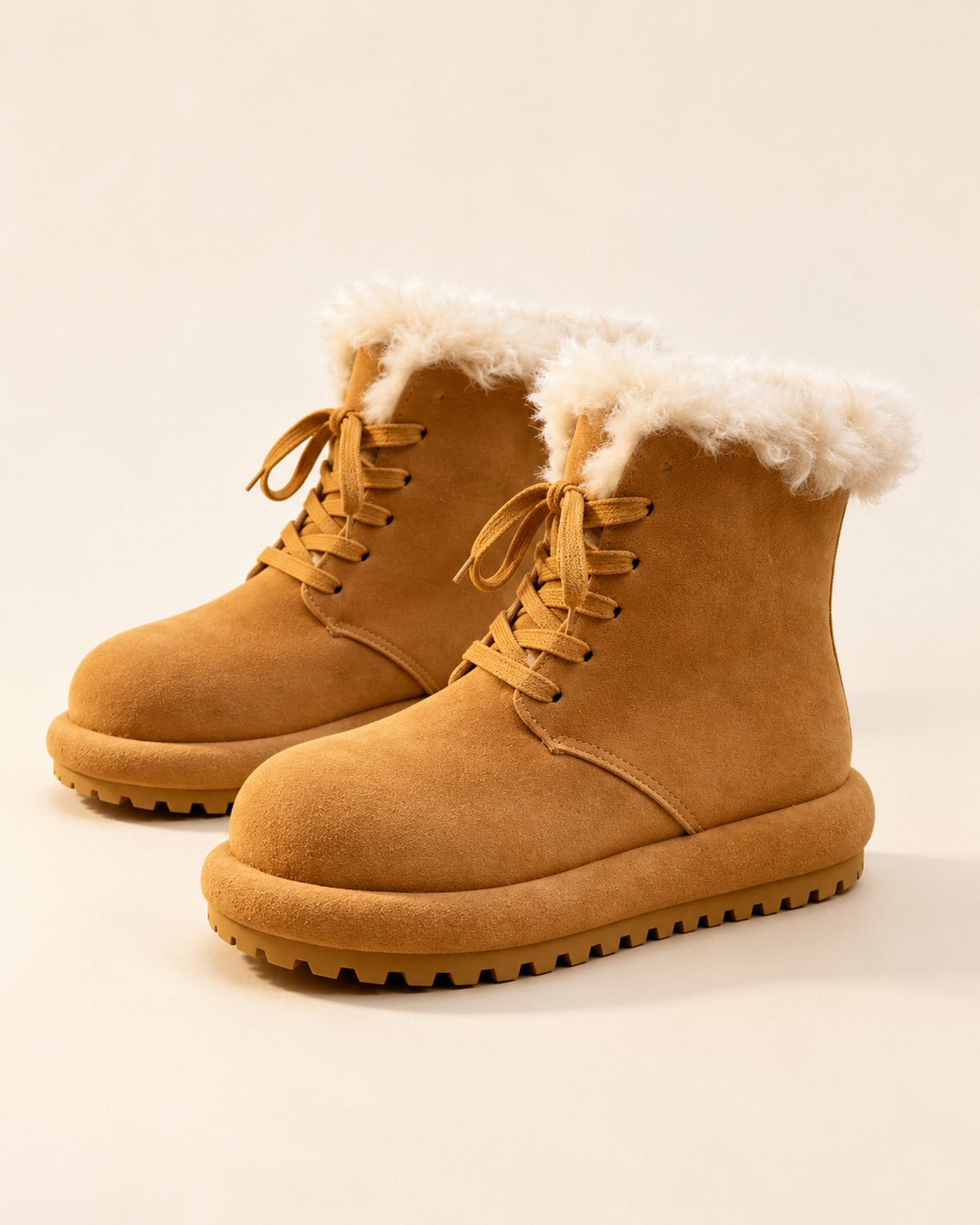 Selene snøboot med snøring – Camel
